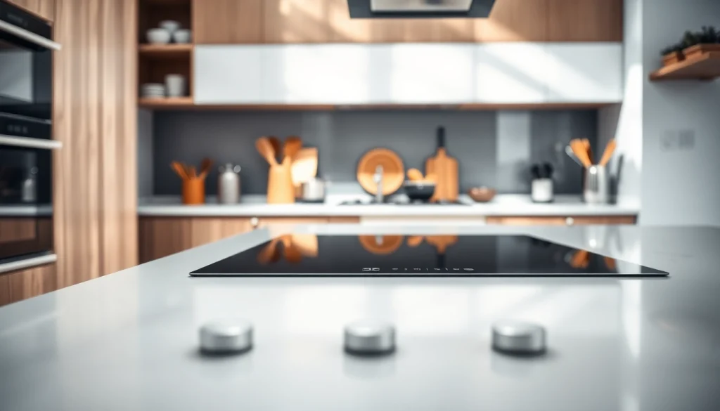 Elegant 36 induction cooktop in a modern kitchen setting enhances culinary experience.