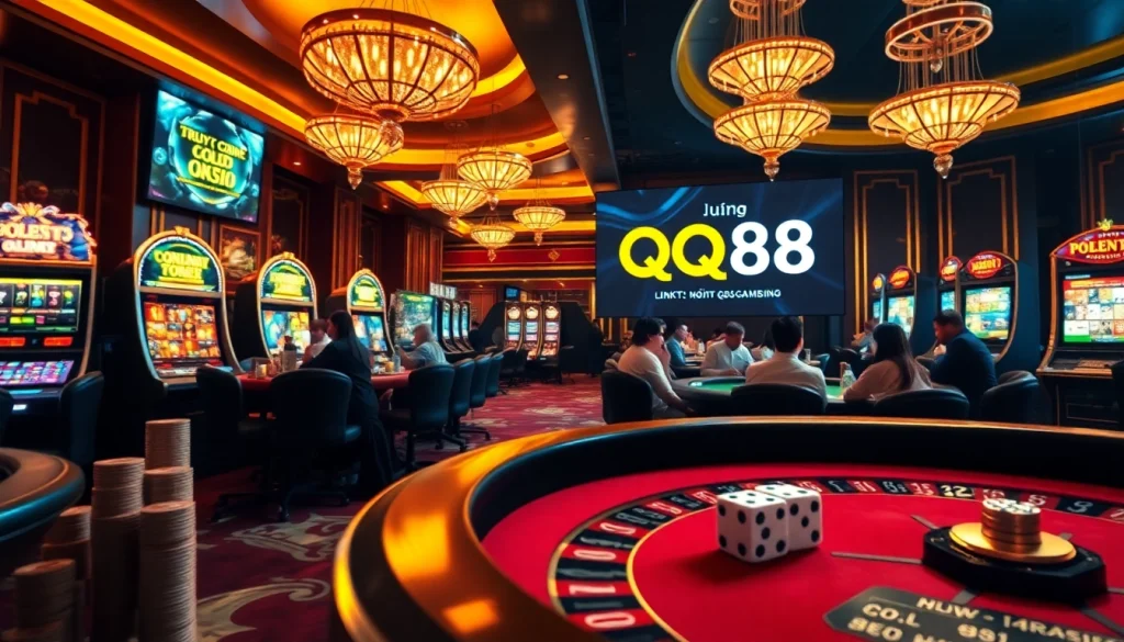 Experience the thrill of the casino as players enjoy traditional games and online access with link truy cập qq88.