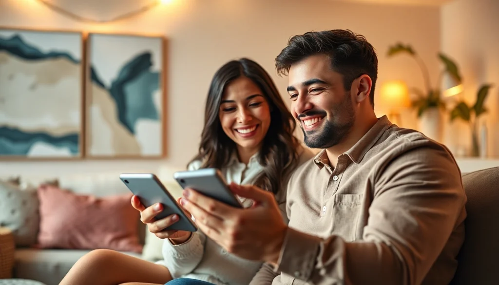 Engaging ai sex chat situation highlighting a couple's joyful interaction.