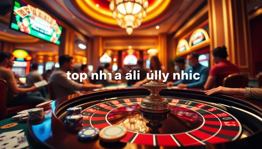 Players at a roulette table enjoying their time at the top nhà cái uy tín nhất casino with vibrant colors and engaging atmosphere.